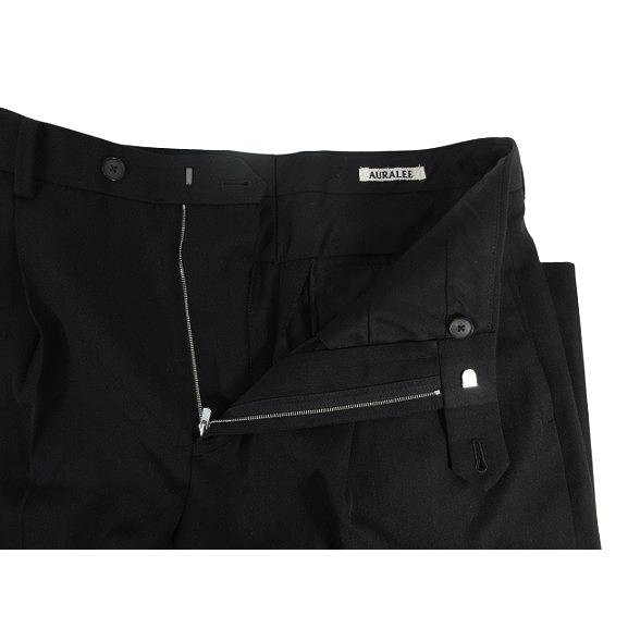 オーラリー AURALEE A25SP03MG パンツ スラックス 無地 ブラック