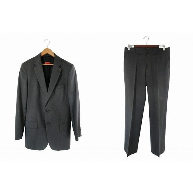 【専用】ヒューゴボス セットアップ スーツ ウール SIZE 54 XXL ヒューゴボス HUGO BOSS スーツ セットアップ 無地 ジャケット