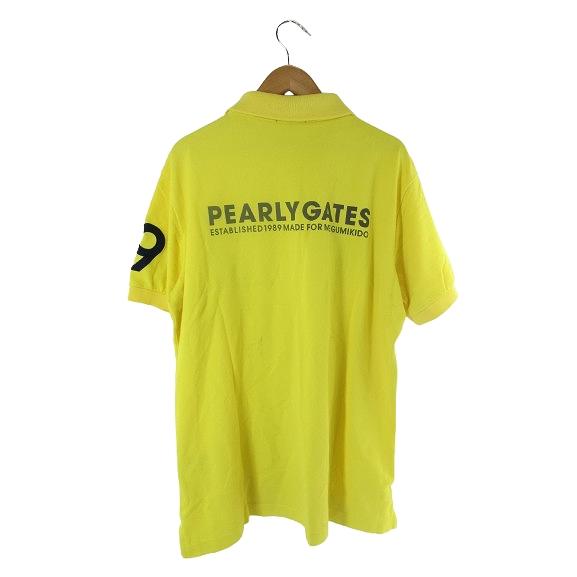 PEARLY GATES スマイリーポロシャツ パーリーゲイツ PEARLY GATES ポロシャツ 半袖 ロゴ 刺? ワッペン