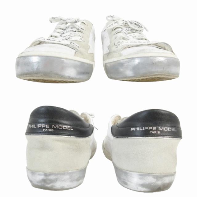 【中古】フィリップモデル PHILIPPE MODEL PRLU MA02 スニーカー ローカット ワンポイント ロゴ 文字 ホワイト 40 フィリップモデル PHILIPPE MODEL PRLU MA02 スニーカー ローカット