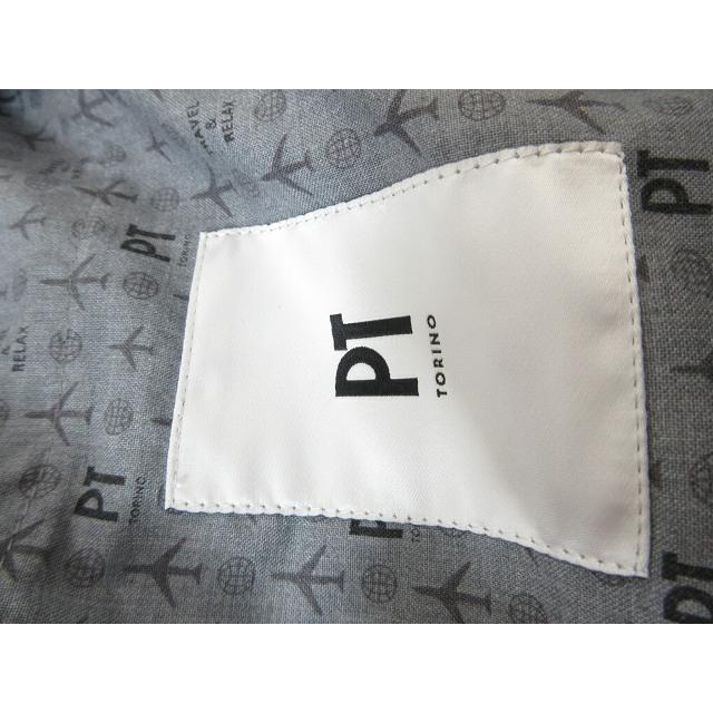 【中古】PT TORINO SMOOTH FIT パンツ スラックス ストレート ゴムウエスト スウェード調 ヘリンボーン パープル 48 ピーティートリノ PT TORINO SMOOTH FIT パンツ スラックス ストレート