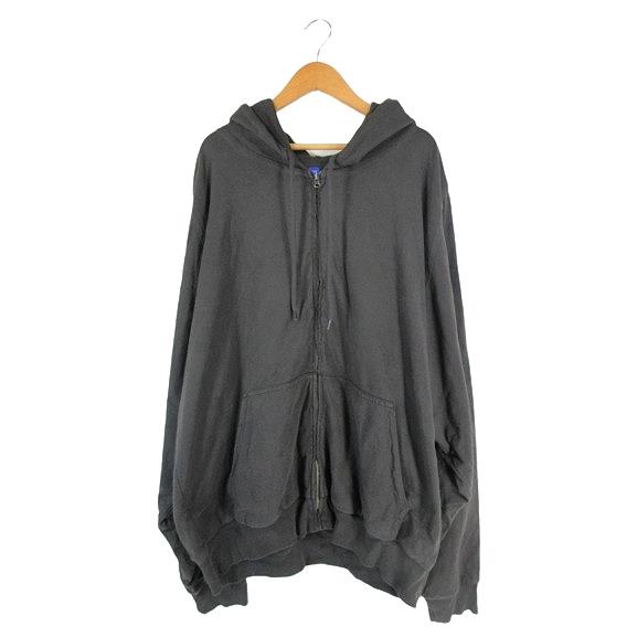 【中古】ギャップ GAP ×YEEZY  ビッグ シルエット ワイド パーカー フルジップ リブ 長袖 サイズXL ブラック 黒 QQQ メンズ GAP（ギャップ） ×YEEZY ビッグ シルエット ワイド パーカー