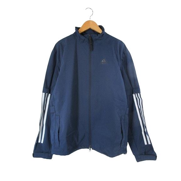 adidas（アディダス） ジップアップ ジャケット 長袖 ロゴ 刺繍 裏地 