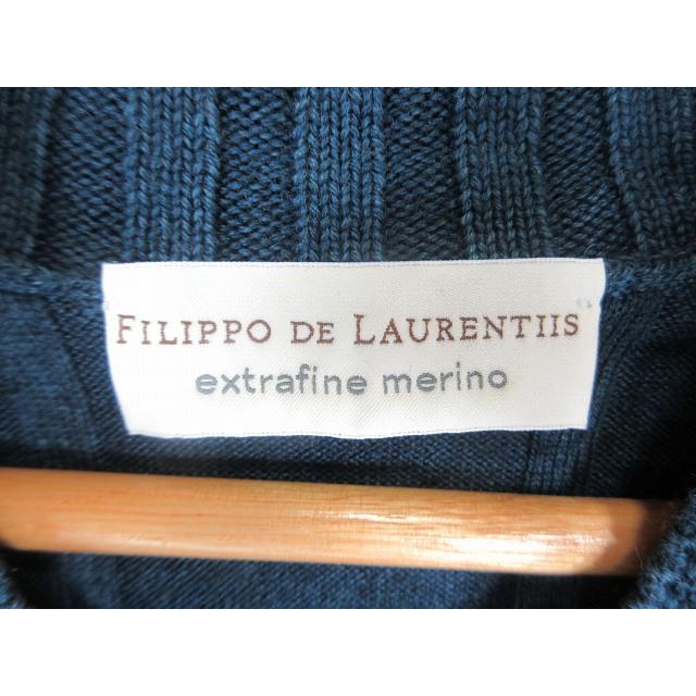【中古】フィリッポ デ ローレンティス FILIPPO DE LAURENTIIS プルオーバー ニット 長袖 無地 ブラウン サイズ50 フィリッポ デ ローレンティス FILIPPO DE LAURENTIIS プルオーバー