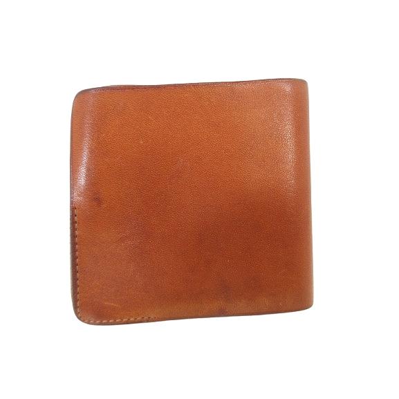 シュリンクス SYRINX 財布 二つ折り 無地 レザー ブラウン QQQ メンズ