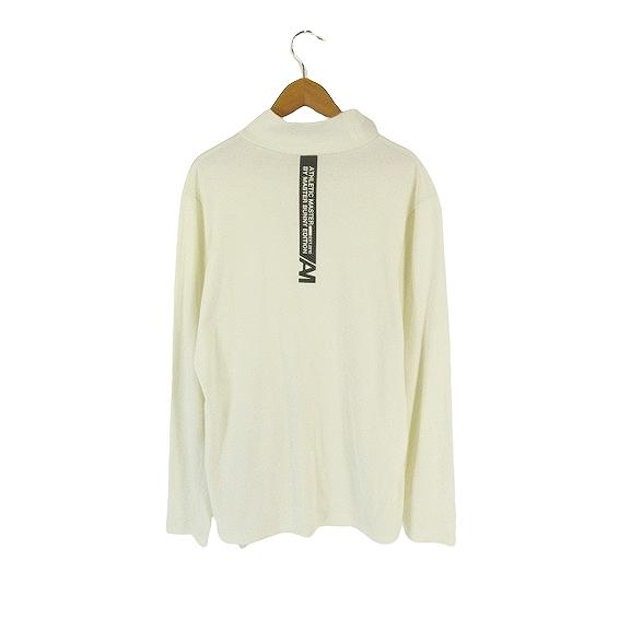 新品 マスターバニー 長袖ニット シンプルロゴ ホワイト Lサイズ（5） マスターバニー MASTER BUNNY Tシャツ カットソー ハイネック プリント