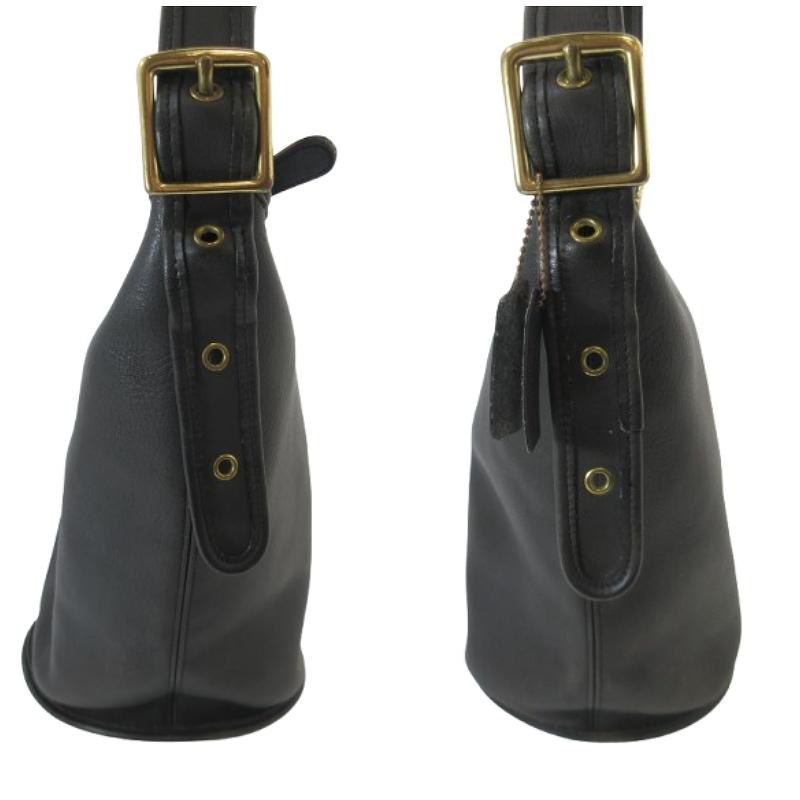 【極美品】OLD COACH オールドコーチ 9085 ブラック　バケツ型 極美品】オールドコーチ USA製 バケツ ショルダー 黒 9085 大容量