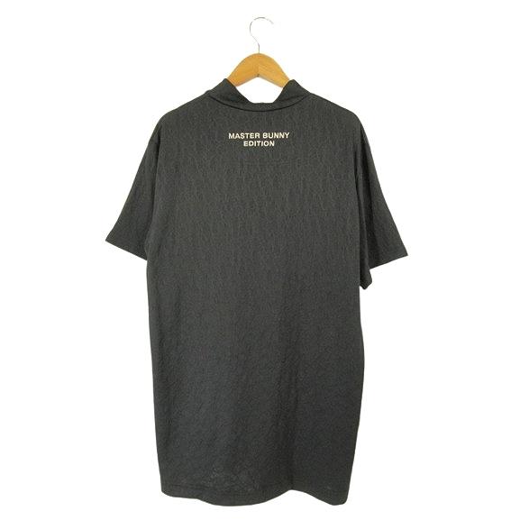 マスターバニー MASTER BUNNY モックネック シャツ 半袖 織り柄入り