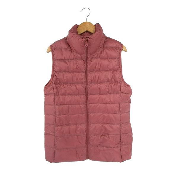 ユニクロ（UNIQLO） ダウン ベスト 無地 ノースリーブ 収納袋 サイズ M 