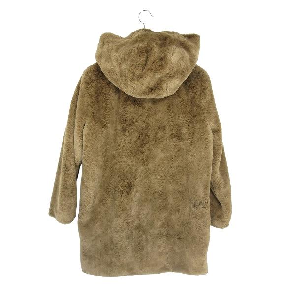ZARA（ザラ） ファー コート ジャケット ジップアップ フード 無地 