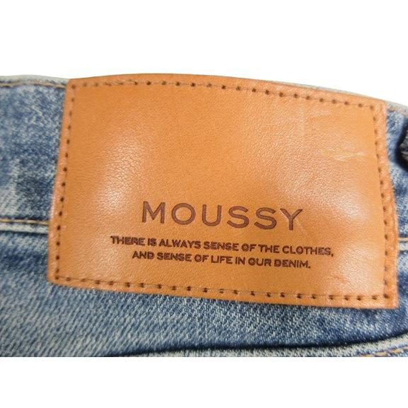 MOUSSY（マウジー） デニム パンツ ジップフライ ダメージ加工 無地