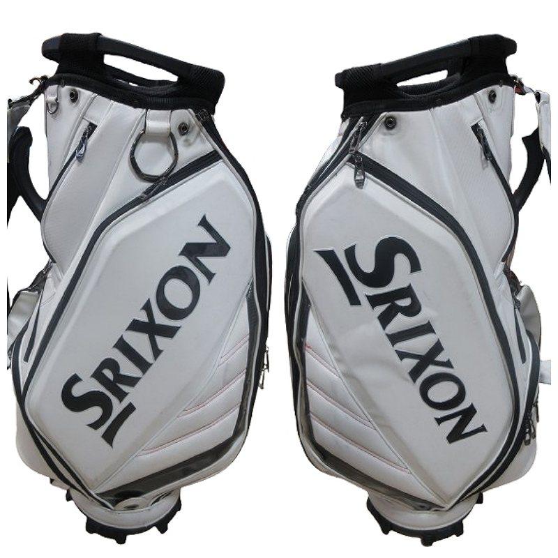 SRIXON スリクソン キャディバッグ カート型 4分割 ホワイト　劣化あり スリクソン SRIXON キャディ バッグ ロゴ 4分割 白 QQQ メンズ