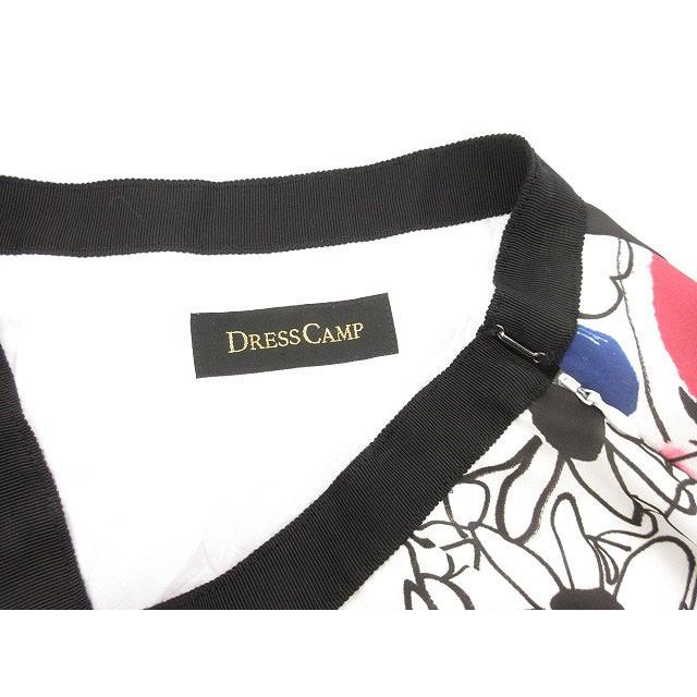 ドレスキャンプ DRESSCAMP スカート ミニ 花柄 フレア 白 ホワイト /tk  