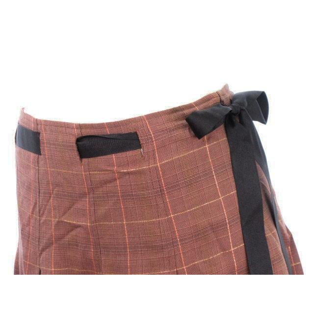 カルソン kulson スカート プリーツ グレンチェック リボン ひざ丈 40  