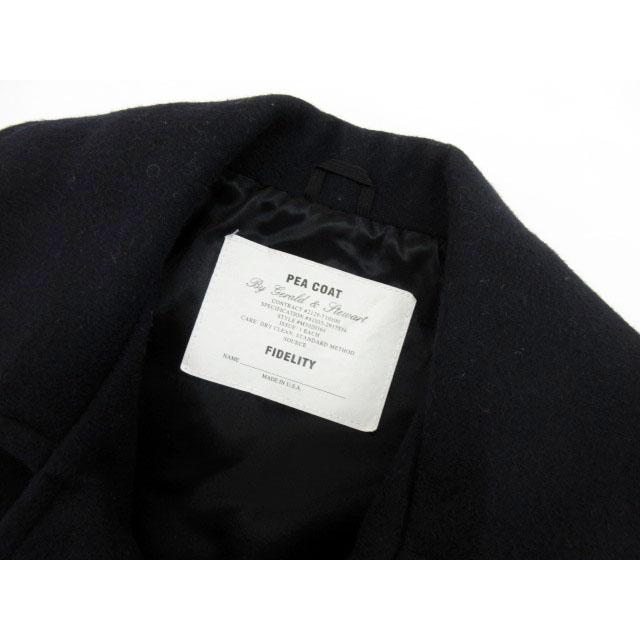 フィデリティ FIDELITY コート ピーコート ショート ウール 紺