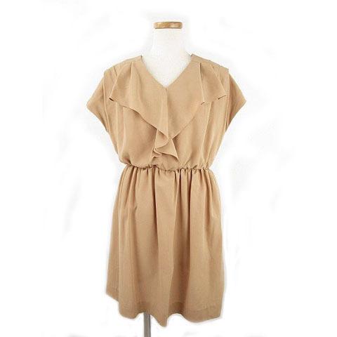 中古 ボルニー Borny ワンピース ひざ丈 半袖 キャメル F レディース ベクトル 古着 155 ブランド古着販売のベクトル 通販 Yahoo ショッピング