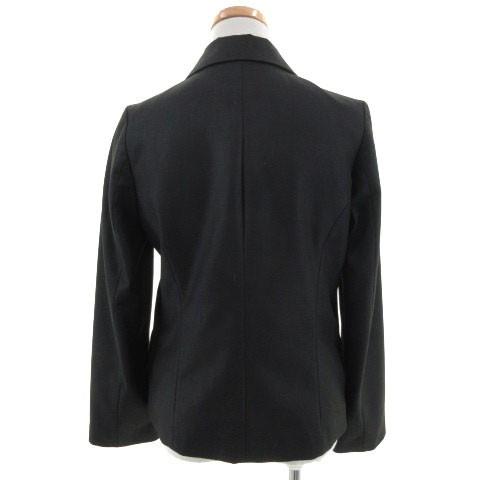グーポップ goopop ジャケット 長袖 ショールカラー ジレ付 ブラック 