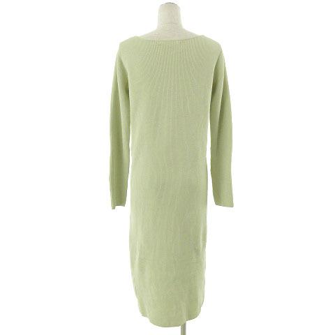中古 アダムエロペ Adam Et Rope ワンピース ロング 長袖 Vネック ニット グリーン系 薄緑 F レディース ベクトル 古着 155 ブランド古着販売のベクトル 通販 Yahoo ショッピング