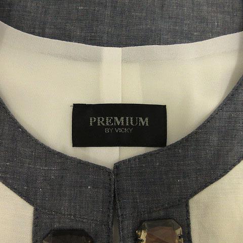プレミアム バイ ビッキー PREMIUM BY VICKY ジャケット ノーカラー 七 