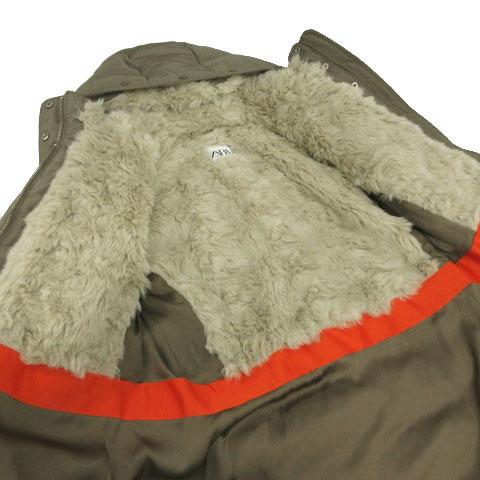 【極美品】ZARA ファーフード付き中綿ジャケット 中綿コート S 極美品 ZARA ザラ ファー付き 中綿ジャケット ダウンコート ブラック