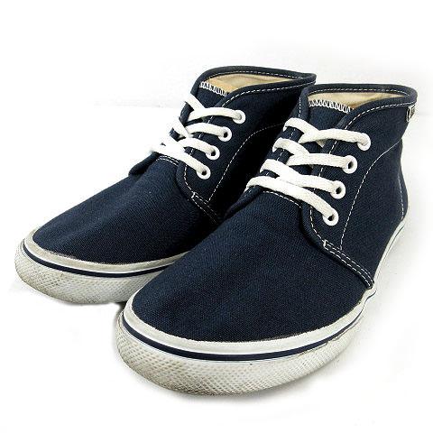 バンズ Vans スニーカー ハイカット キャンバス ネイビー 紺 ホワイト 白 23 5 レディース 155 ブランド古着販売のベクトル 通販 Yahoo ショッピング