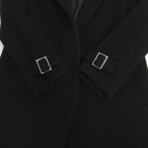 アナカ Unaca コート チェスターコート シングル ウール混 ブラック 黒