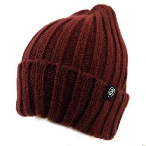 中古 ステューシー Stussy ニットキャップ 帽子 リブ ロゴ エンジ系 赤茶系 One Size メンズ レディース ベクトル 古着 155 ブランド古着販売のベクトル 通販 Yahoo ショッピング