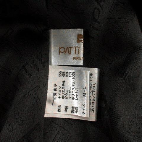新品タグ付きPATTI PATTI パティパティダウン M-Lサイズ パティパティ PATTi ダウンコート リボン ブラック 黒 タマムシ調 MーL