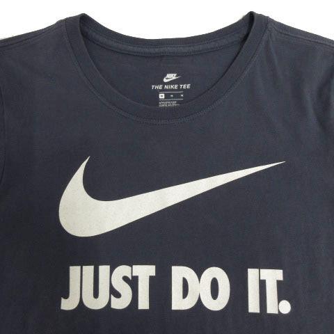 ナイキ Nike ｔシャツ 半袖 丸首 Just Do It ネイビー 紺 M レディース 155 ブランド古着販売のベクトル 通販 Yahoo ショッピング
