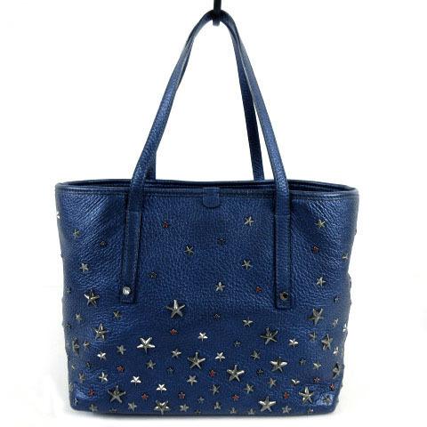 美品⭐️JIMMY CHOO サシャ トートバック 星形タッズ メタリックブルー 楽天市場】【中古】Jimmy Choo ジミーチュウ サシャ 星型 スター