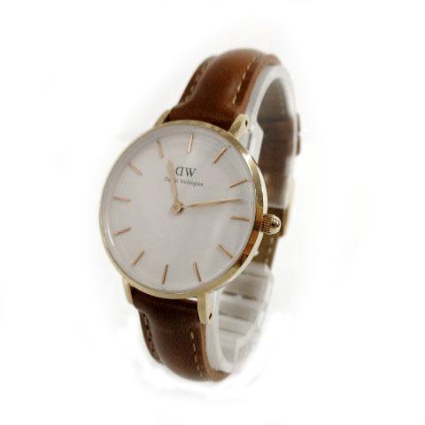 中古 ダニエルウェリントン Daniel Wellington 腕時計 クオーツ Classic B28rw21 ゴールド ホワイト 白 ベルト レザー ブラウン 茶 ベクトル 古着 155 ブランド古着販売のベクトル 通販 Yahoo ショッピング