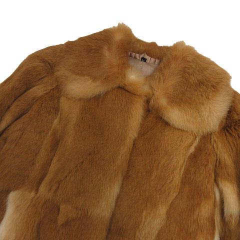 コート 毛皮 ビッグカラー ブラウン系 キャメル 11 レディース