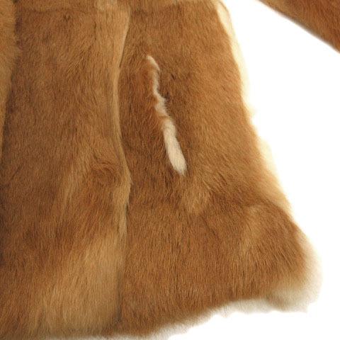 【中古】コート 毛皮 ビッグカラー ブラウン系 キャメル 11 レディース コート 毛皮 ビッグカラー ブラウン系 キャメル 11 レディース