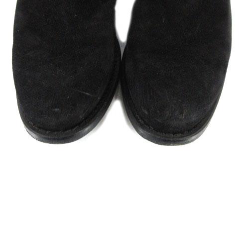 【中古】ブッテロ BUTTERO ブーツ ロングブーツ スウェード ベルト サイドファスナー ブラック 黒 35.5 レディース BUTTERO（ブッテロ） ブーツ ロングブーツ スウェード ベルト サイド