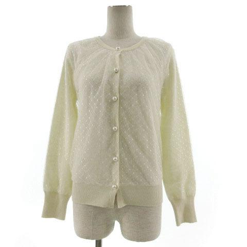 シュガーローズ Sugar Rose カーディガン ニット 長袖 チュール パール  