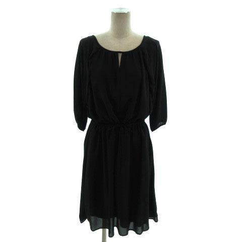 ヴェロフォンナ Re.Verofonna ワンピース 七分袖 ミディ丈 ブラック 黒