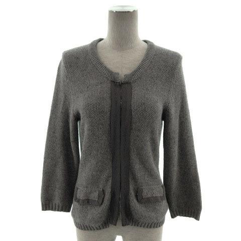 バナナリパブリック BANANA REPUBLIC ジャケット ニット ノーカラー 