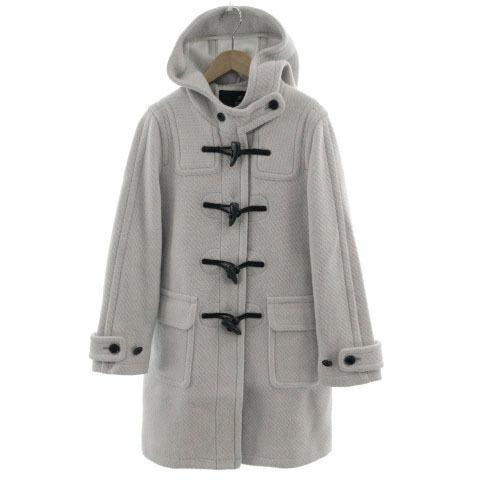 中古 イネド Ined ダッフルコート アウター 日本製 シンプル ウール混 グレー系 ライトグレー 7 レディース 人気のクリスマスアイテムがいっぱい
