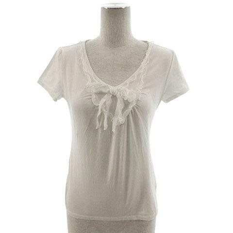 トゥービーシック TO BE CHIC カットソー 半袖 Vネック レースリボン 