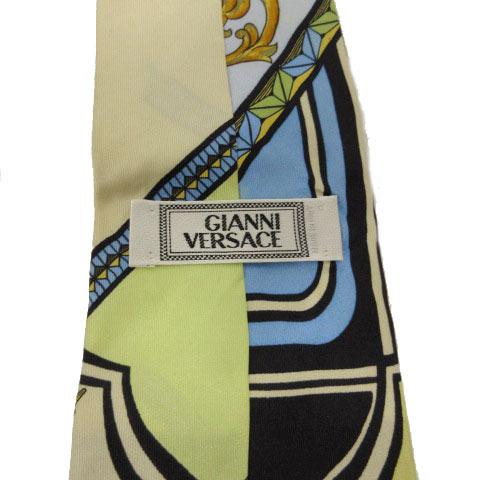 GIANNI VERSACEジャンニヴェルサーチ総柄シルクネクタイイタリア製希少 ジャンニヴェルサーチ ヴェルサーチェ GIANNI VERSACE ネクタイ レア