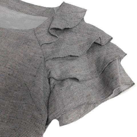 【中古】未使用品 Swingle フリルティアードワンピース 7-952728-71-1 パーティー フォーマル ラメ 黒 白 1 未使用品 スウィングル Swingle フリルティアードワンピース 7-952728