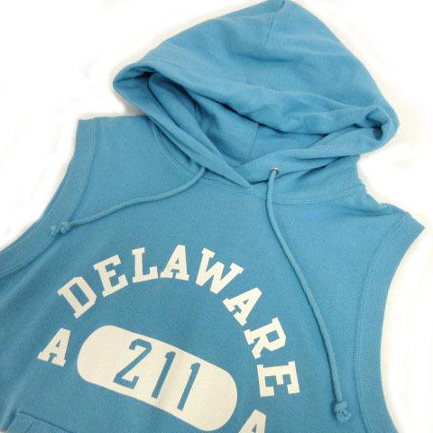 手数料安い Gallery World Hyphen E イーハイフンワールドギャラリー Champion チャンピオン 中古 パーカー 古着 ベクトル F 白 青 ロゴ ノースリーブ スウェット パーカー Www We Job Com