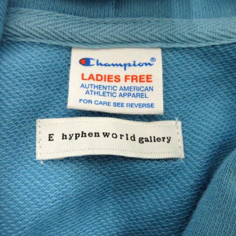 手数料安い Gallery World Hyphen E イーハイフンワールドギャラリー Champion チャンピオン 中古 パーカー 古着 ベクトル F 白 青 ロゴ ノースリーブ スウェット パーカー Www We Job Com