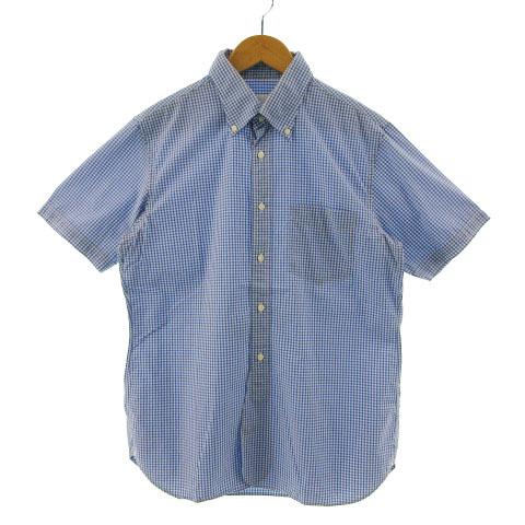 EDIFICE エディフィス シャツ 半袖 ボタンダウン ギンガムチェック