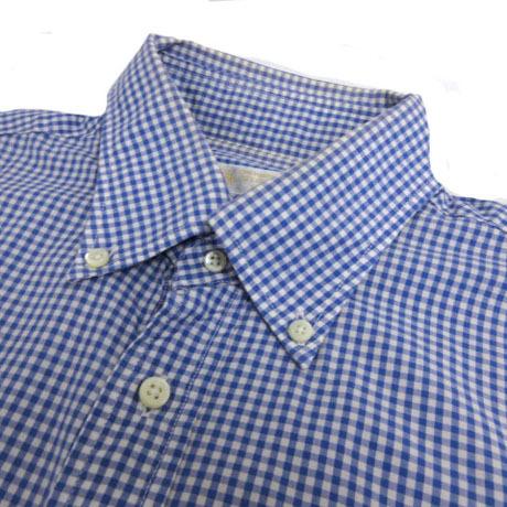 EDIFICE エディフィス シャツ 半袖 ボタンダウン ギンガムチェック