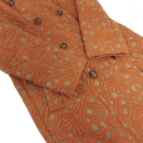 エポカ EPOCA コート アウター ロング ダブル 刺繍 オレンジ系