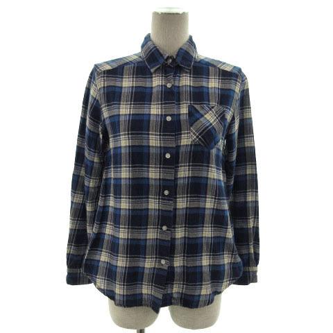 ネイビー グレー チェック 長袖シャツ 長袖シャツ グレー ネイビー チェックの通販 by メイニャンさま's shop