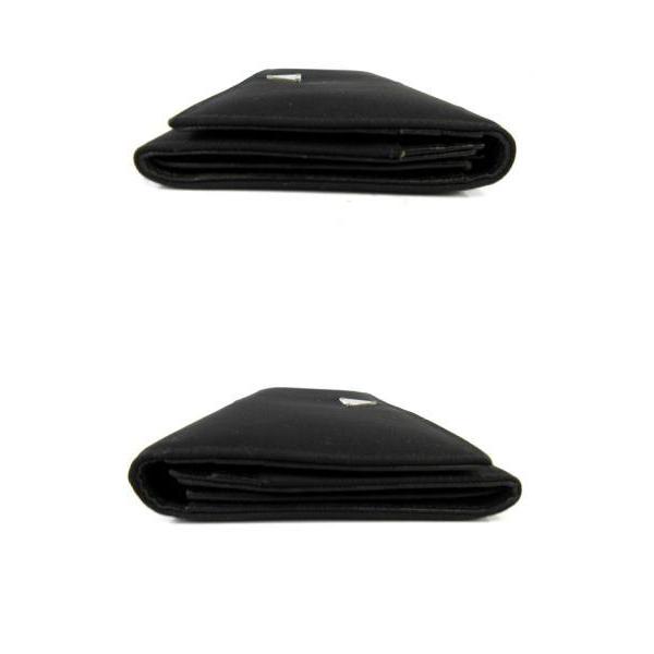 数量限定 ブラック ロゴプレート レザー テスートナイロン 二つ折り 長財布 財布 Prada プラダ 中古 黒 古着 ベクトル レディース 長財布 Oroagri Eu