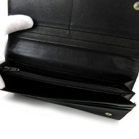 数量限定 ブラック ロゴプレート レザー テスートナイロン 二つ折り 長財布 財布 Prada プラダ 中古 黒 古着 ベクトル レディース 長財布 Oroagri Eu