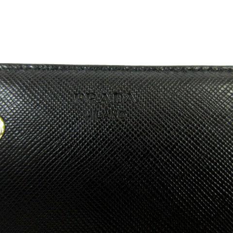 数量限定 ブラック ロゴプレート レザー テスートナイロン 二つ折り 長財布 財布 Prada プラダ 中古 黒 古着 ベクトル レディース 長財布 Oroagri Eu